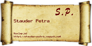 Stauder Petra névjegykártya